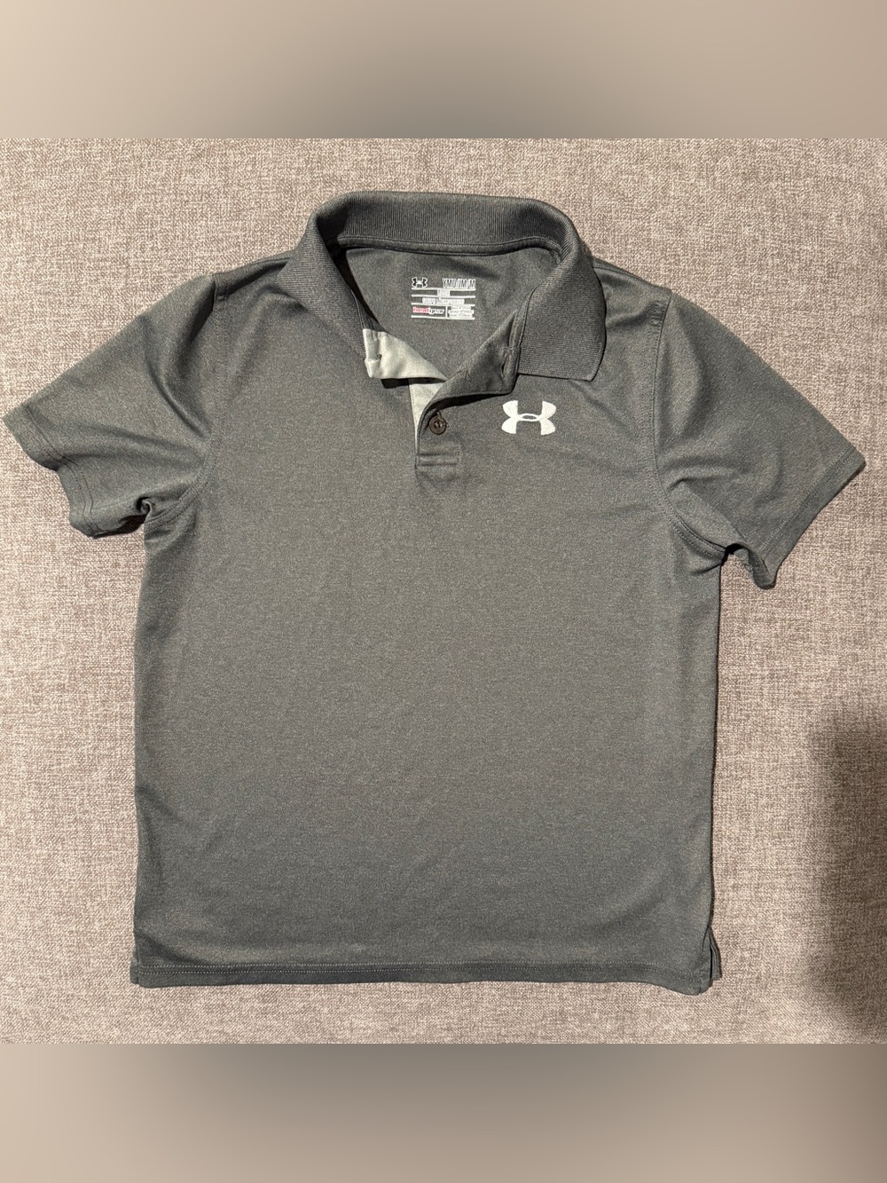 Under Armour Boy’s Gray Polo Shirt YMD Loose Fit